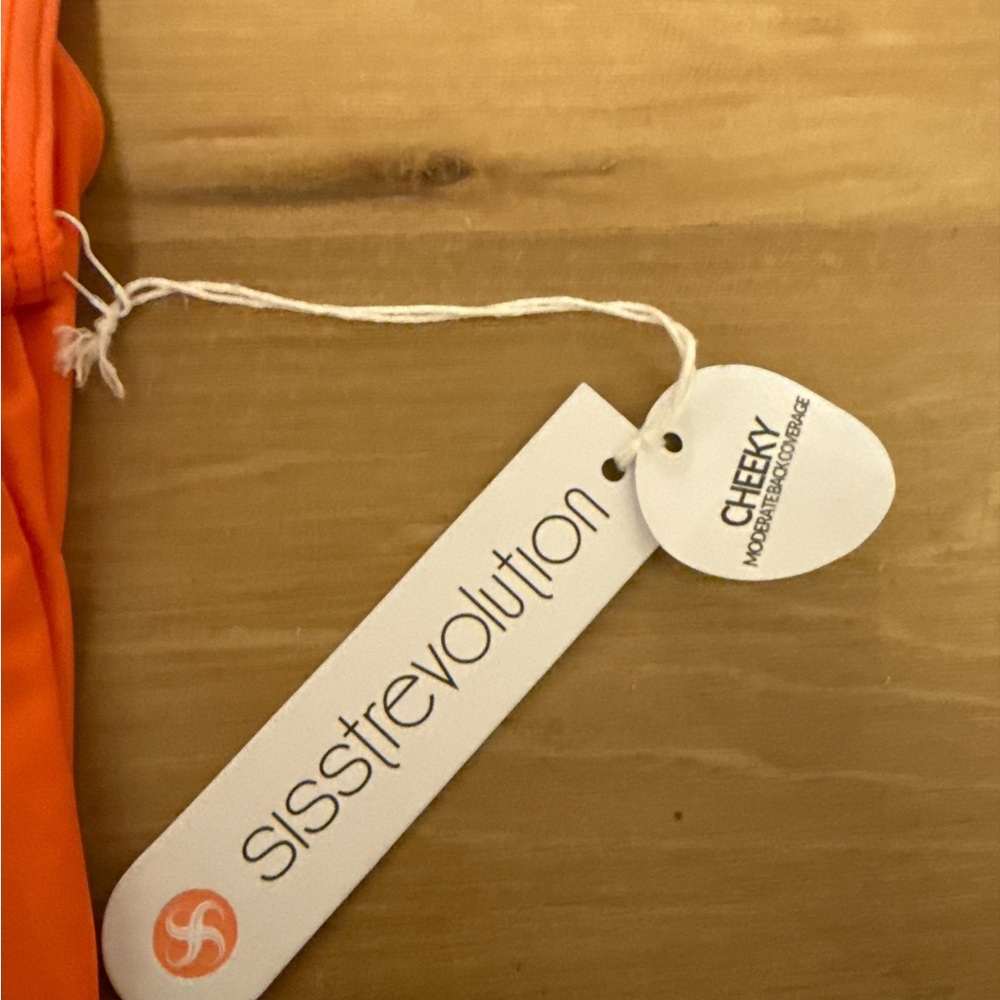 Sisstr Orange One Piece Swimsuit Sleek Cheeky Design Small - Picture 4 of 4